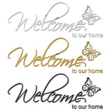 AOOKMIYA Acrylic Mirror Wall Stickers Welcome to Our Home English Letters Wall Stickers Home Art Decor Decal for Door Entrance Living