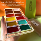AOOKMIYA Empty Acrylic Watercolor Box Palette 24/36 Grid Portable Paint Tray Dust-proof Magnetic Transparent Box Art Supplies
