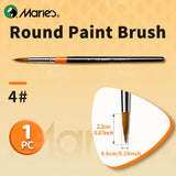 AOOKMIYA Marie's Round Paintbrushes for Acrylic,12 Sizes with Nylon Hair Paint Brushes for Acrylic,Oil,Tempera,Canvas for Adults