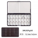 AOOKMIYA Empty Palette Watercolor Pigment Plastic Packaging Box 24/48 Grid Watercolor Storage Box Student Paint Pallet Art Supplies