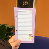 A6 Notebook Inside page 6 Ring Journal Spiral Replacement Journal Cute Note Book Weekly Grid Blank Diary Paper free shipping