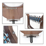 AOOKMIYA harp customizable Veneer solid wood lyre 16-string small 19-string lira  lyre portable niche musical instruments wholesale AOOKMIYA.COM