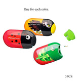 1Pc Faber Castell Double Hole Pencil Sharpener with Eraser Ladybug / Fish / Eagle Cute Stationery Back To School