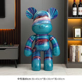 AOOKMIYA ART+ Creative Gifts Luxury Floor Standing Bear Ornament Sculpture Creative Luxury Living Room Decoration Ornament Decoration Sofa TV Cabinet