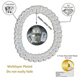 Good Quality 22mm Bubble Pave Setting 6 Rows CZ Cuban Link Chain Fashion Hip Hop Jewelry Cubic Zirconia Necklaces Mens Luxury