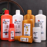 100ml/250ml Black/Red/White/Silver/Gold Chinese Calligraphy Ink Metallic Golden Paint Brush Ink For Writing Stationery Supplies