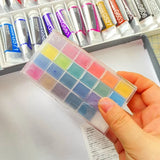 AOOKMIYA 15/24 Grid Portable Paint Palette Watercolor Gouache Acrylic Moisturizing Box Sketching Portable Paint Tray Art Supplies