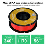 KINGROON 22LBS PETG or PLA filament 3D Printer Filament 10 Rolls 1KG 1.75MM Eco-Friendly Good Toughness Mix Color Free Shipping