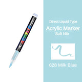 16 Colors Direct-liquid Acrylic Marker Pen Waterproof Pen Soft Brush Nib for Glass Stone Metal Glass Art Supplies Stationery