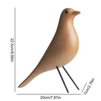 AOOKMIYA ART+ Creative Gifts TingKe Nordic simple ins wooden bird ornaments creative home decoration wood solid wood bird crafts housewarming birthday gift