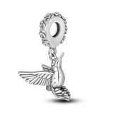 2025 Hot Sale Charms Bead 925 Sterling Silver Pink Butterfly Luminous Firefly Dangle Fit Bangle Bracelet Necklace DIY Jewelry