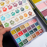 AOOKMIYA Kuretake 24-color Watercolor Paint Packaging Spring Limited Color Solid Chinese Painting Paint Acuarela Student Art Supplies