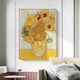 Modern 100% Hand Painted SunflowerOil Painting Reproduction Canvas Wall Art Unframed Paintings Wall Picture Artwork Unframed