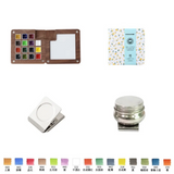 AOOKMIYA 15-Color Schminke College Watercolor Paint Box 0.5ML Portable Walnut Watercolor Palette Artist Travel Painting Art Supplies