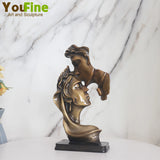 Bronze Lover Kiss Statue Bronze Wedding Lovers Kissing Sculpture Bust Kiss Statues For Home Indoor Decor Valentine's Christmas