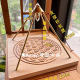 Healing Pyramid Diapason Medical Instrument Natural White Crystal Pyramid Made Pure Copper Yoga Help Sleep Percussion Accessorie