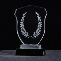 AOOKMIYA Customized Transparent Crystal Trophy, Five-Star, Creative Awards Ceremony, Competition Event, Craft Gift, Home Decorations, 1Pc