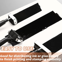 AOOKMIYA 3-pack Printmaking Brayers Brayer Rollers for Crafting,Hard Rubber,Ink Paint Brush for Wallpapers Stamping Gluing Application