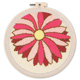 AOOKMIYA Punch Needle Embroidery Starter Kits Punch Needle Tool Threader Fabric Embroidery Hoop Yarn Rug Punch Needle 20x20cm Diy Gift