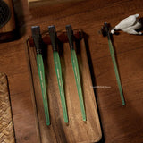 Art Painting Materials Jade Series Squirrel Hair Calligraphy Brush Bionic Sable Hair Watercolor Paint Pointed Flat Tip Brush