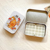 AOOKMIYA Portable Palette Watercolor Paint Repackaging Iron Box Paint Storage Box Nail Art Paint Tray Student Travel Art Supplies