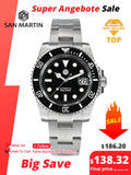 San Martin New 40mm Water Ghost Diver Watch Men Luxury Business NH35 Automatic Mechanical Watch Sapphire Waterproof 200m SN0017