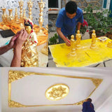 AOOKMIYA 24K Real Gold Leaf Booklet 8x8cm 50 Sheets Pure Gold Foil for Art Decoration Ultrathin Art Crafts Pure Gold Painting Paper