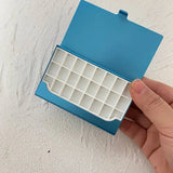 AOOKMIYA Portable Palette Ultra-thin Business Card Holder Watercolor Box 12/24/36 Grid Paint Tray Artist Travel Painting Supplies