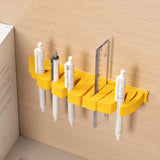 Multifunctional Pen Holder Leaf Shape Punch-free Paste Brush Hanging Rack Stationery Rack Painting Art Supplies
