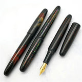 WANCHER Oversized Raw Lacquer Hard Gel Fountain Pen EF F M 0.38 0.5 0.7MM Hand-painted Shell Sculpture Japanese Stationery