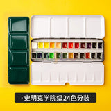 Schmincke Mingke Specializes  Solid Watercolor Pigment Sub Packaging, Small Box Portable Package,Out Sketching and Ink Painting