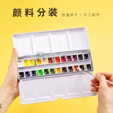 Schmincke Mingke Specializes  Solid Watercolor Pigment Sub Packaging, Small Box Portable Package,Out Sketching and Ink Painting