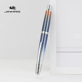 JINHAO 10 Press Fountain Pen Retractable EF/F Nib Metal With Clip Writing Ink Pen Converter School Supplies Stationery PK A1 A2