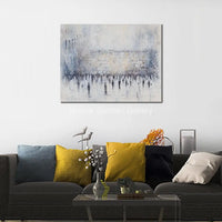 AOOKMIYA ART+ Creative Gifts Large Jewish Kotel Canvas Art Hand Painted Textured Oil Painting Abstract Jerusalem Landscape Artwork for Family Room Decor Gift