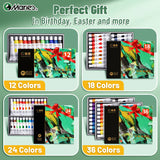 AOOKMIYA Professional Acrylic Paint Set - 23/29/35/47 pcs , 12/18/24/36 Colors 12ml/0.41floz Colors Tubes Kit for DlY,Rock,Wood,Ceramic