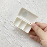 Empty Mini Palette Portable White Night Solid Watercolor Storage Box Ins Fresh Solid Paint Box Travel Painting Art Supplies