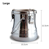 AOOKMIYA Stainless Steel Washing Brush Bucket Portable Sealed Container with Lid Air Drying Pen Holder Oil Painting Art Supplies