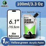 AOOKMIYA 1pc Marie's Professional Acrylic Pigment,Yellowish Green,100/300 ml(3.38 oz/10.1 oz),Perfect for Rock, Glass,Canvas,Adult,Artist