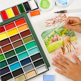 AOOKMIYA Kuretake Watercolor Paint Set 12/24/36/48 Color, Professional-quality art supplies for artists adult painting, Made in Japan  AOOKMIYA.COM