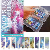 AOOKMIYA Super Vision Mica Chameleon Layered Color Metallic Watercolor Paint Hand-painted Flash Pigment Pearlescent Acuarelas Nail Art