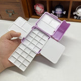 AOOKMIYA Portable Travel Watercolor Paint Box with Palette and Bucket Foldable Student Outing Sketching Painting Art Supplies