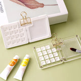 AOOKMIYA Portable Watercolor Paint Palette Art Transparent Acrylic Mini Painting Humidor Washable Mini Watercolor Sub-box Art Supplies