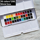 AOOKMIYA German Schmink Watercolor Paint 48 Color Solid Trial Sub-packaging College-level Macaron Beginner Acuarela Painting Art Supplies