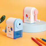 Deli Rotary Pencil Sharpener Cute Long Lasting Blade School Stationery Hand Crank Sharpeners For graphite pencil 8mm