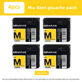 MIYA HIMI Jelly Pigment Single 30ml Gouache Pigment 56 Colors Beginners Try Supplement Replacement Training Art Gouache Pigment