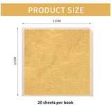 AOOKMIYA High Imitation 24K 98% Gold Leaf Sheets Transfer Gold Foil  for Decoration Arts Craft Paper Gilding Transfer Gold Foil Sheets