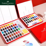 AOOKMIYA 24/36/48 Colors Faber Castell Watercolor Paint Set in Portable Case With Water Brush Pens and Sponge For Beginners Professionals AOOKMIYA.COM