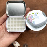 Empty 12-grid Mini Watercolor Box Portable Watercolor Palette Travel Painting Sketch Moisturizing Box Paint Box Art Supplies