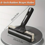 AOOKMIYA 1pc 2.2"/ 3.9"/ 5.9"/7.6" Rubber Brayer Roller for Printmaking,Gluing,Engraving,Wallpapers,Printing Ink Blocks,Craft Stamping