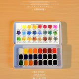 AOOKMIYA MIJELLO watercolor paints gold  colors artist 12/24/36/125color gold pure pingment set 0.5/1/2ml  With color card  art supplies AOOKMIYA.COM
